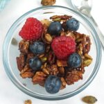 Keto crunchy granola with summer berries thumbnail