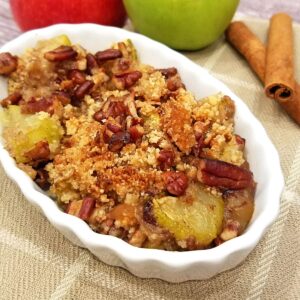 Keto Zucchini Cobbler in a dish