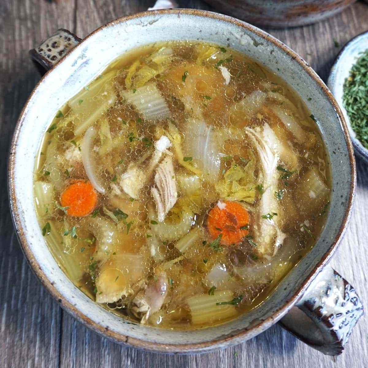 Nourishing Chicken Soup (With No Noodles) - Nourished By Nutrition