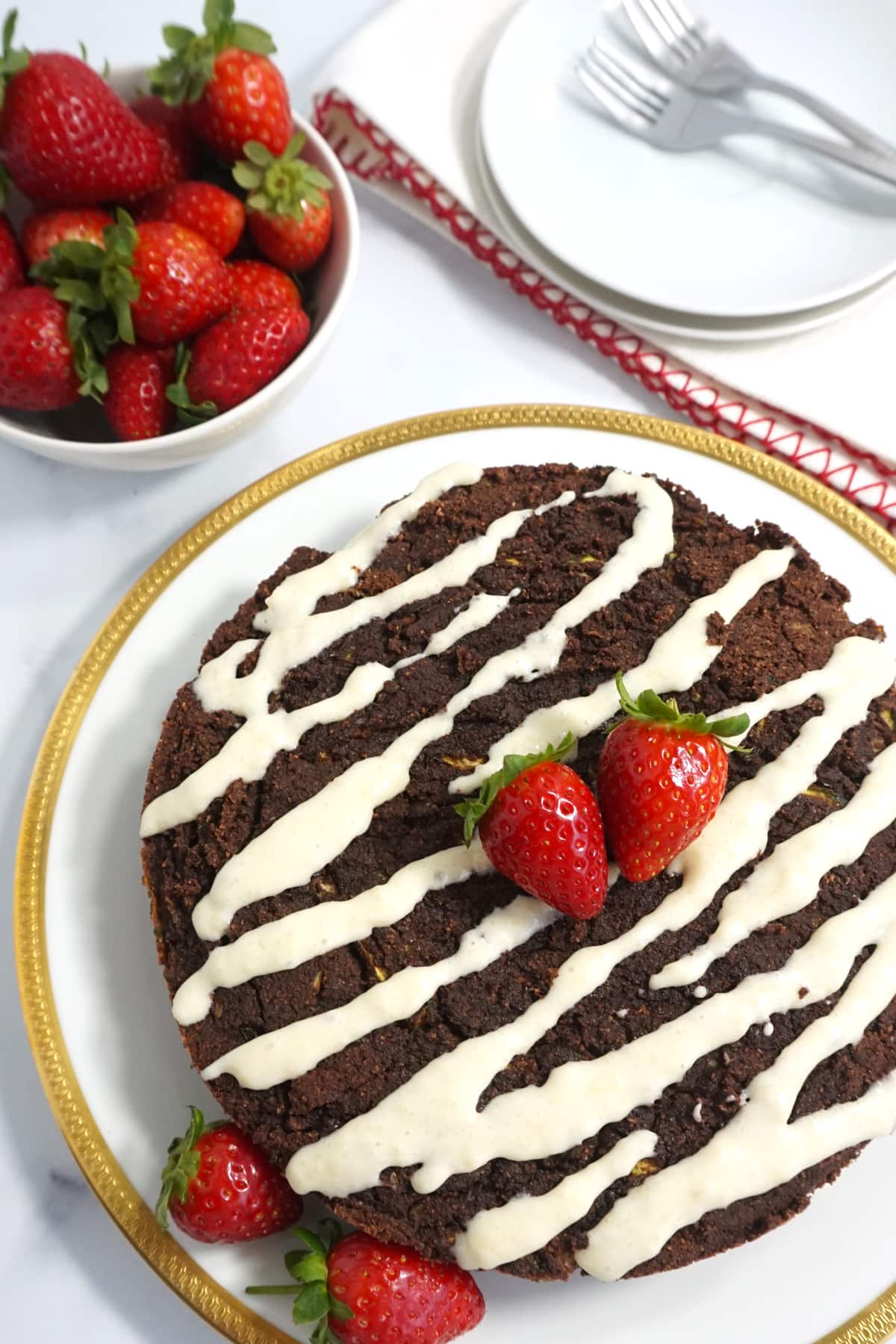 Platter of Chocolate Coffee Zucchini Cake