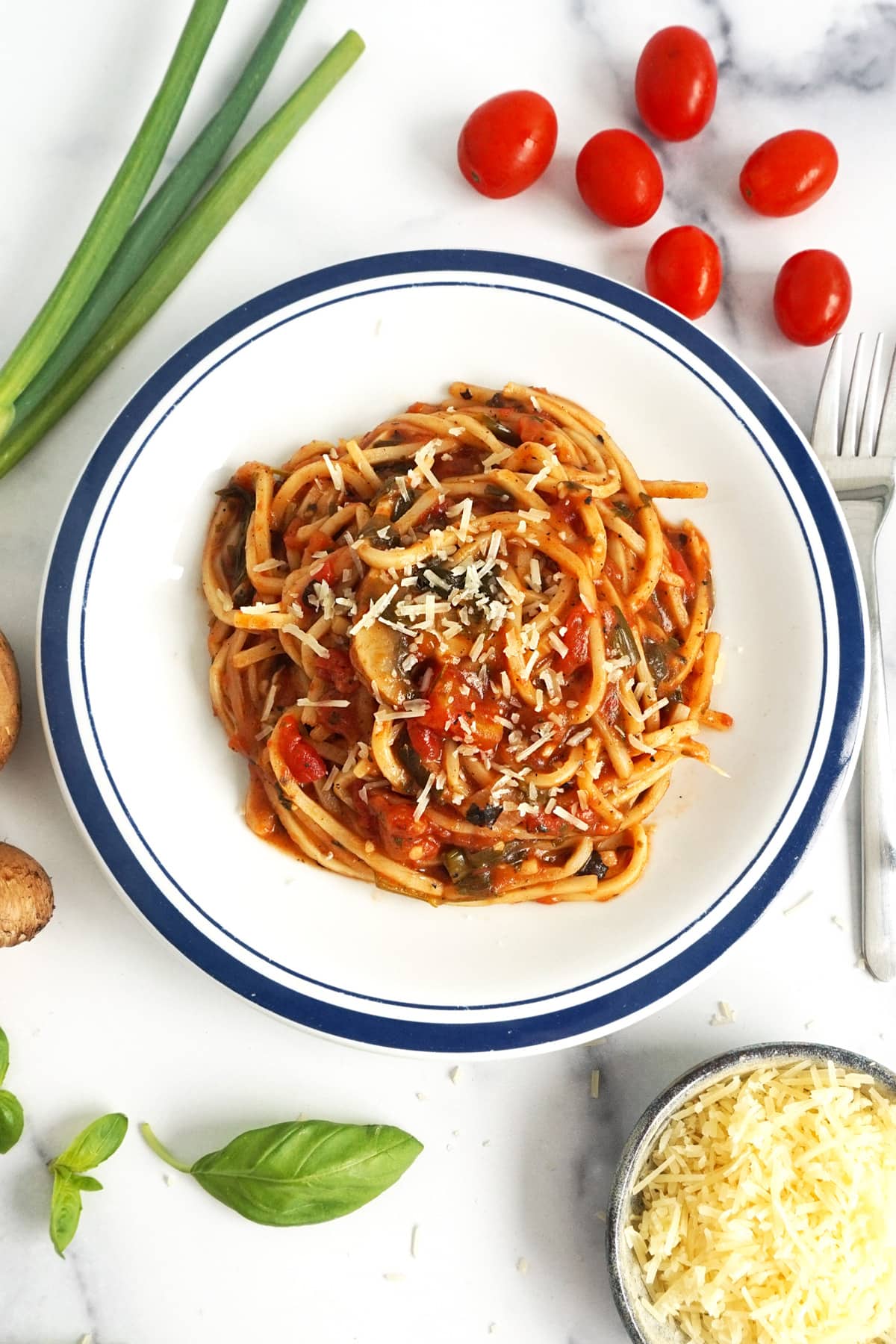 A plate of palmini spaghetti