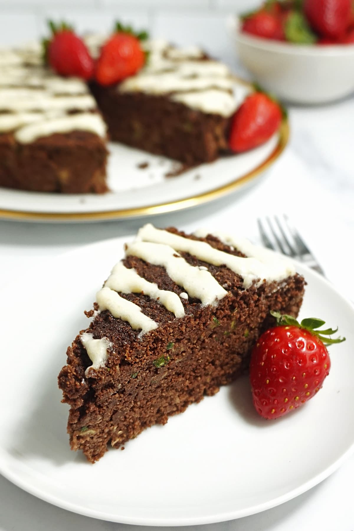 Slice of Chocolate Coffee Zucchini Cake